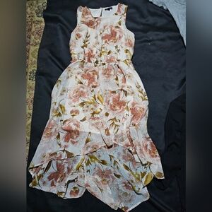 As U Wish Floral Dress - Pink and Green